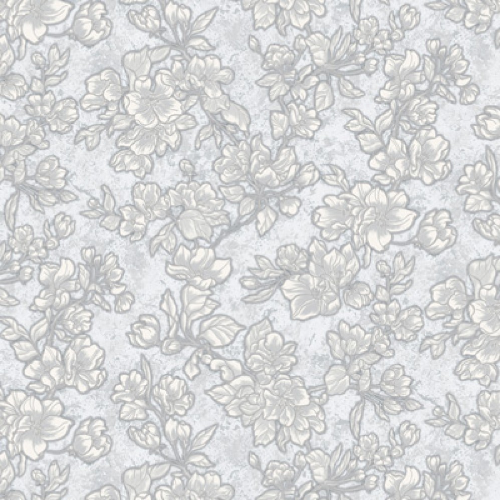 Обои виниловые белые с цветами  Антураж Jasmine арт. 168442-20