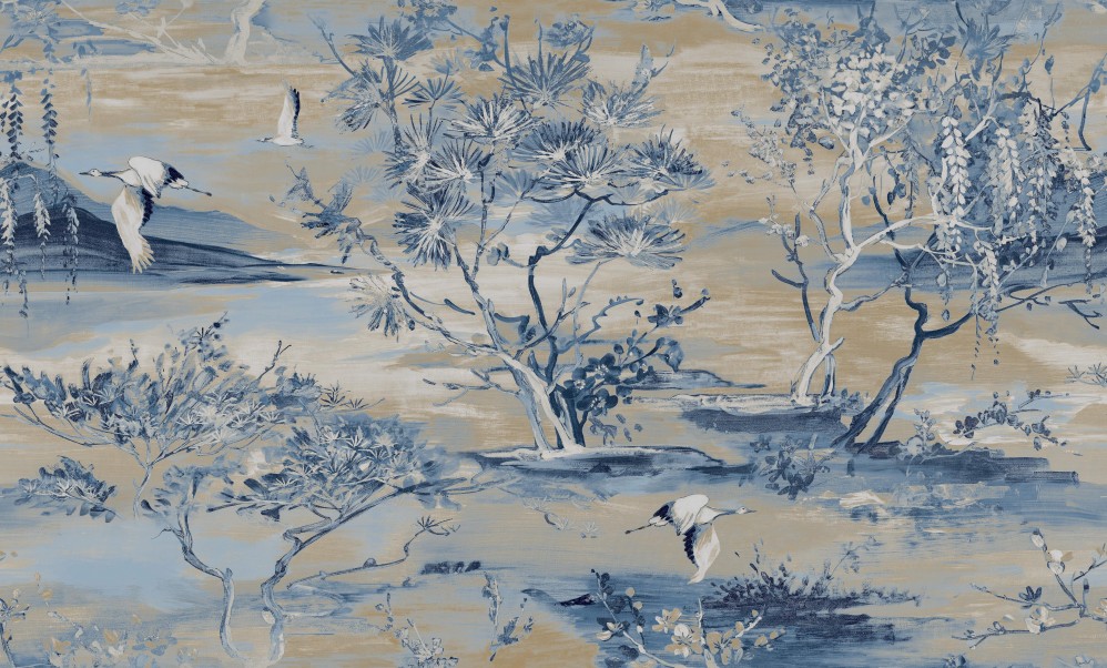 Обои синие с изображением природы SIRPI винил Пейзаж арт. 10372-06