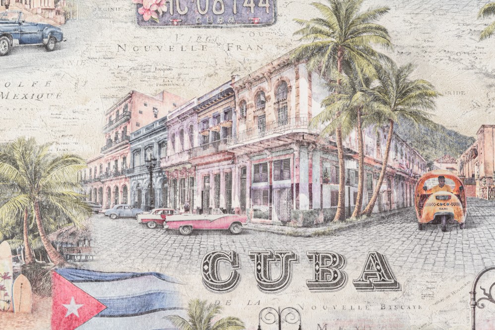 Обои с городским пейзажем виниловые OVK Design Куба арт. 10229-04