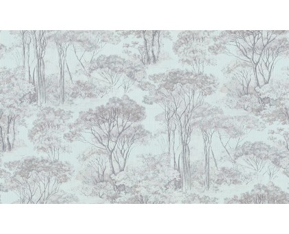 Обои голубые с изображением леса Сполето INTERIO арт. 4144-6