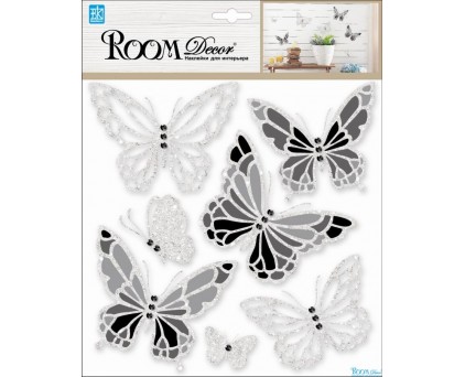 6603 RKA (бабочки-стразы черные с серебром)