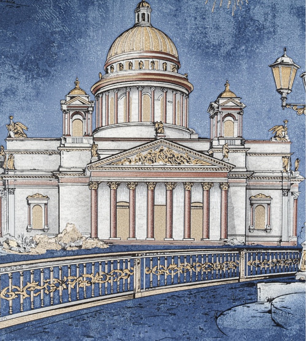 Обои синие город Санкт-Петербург Артекс Санкт-Петербург арт. 10681-04
