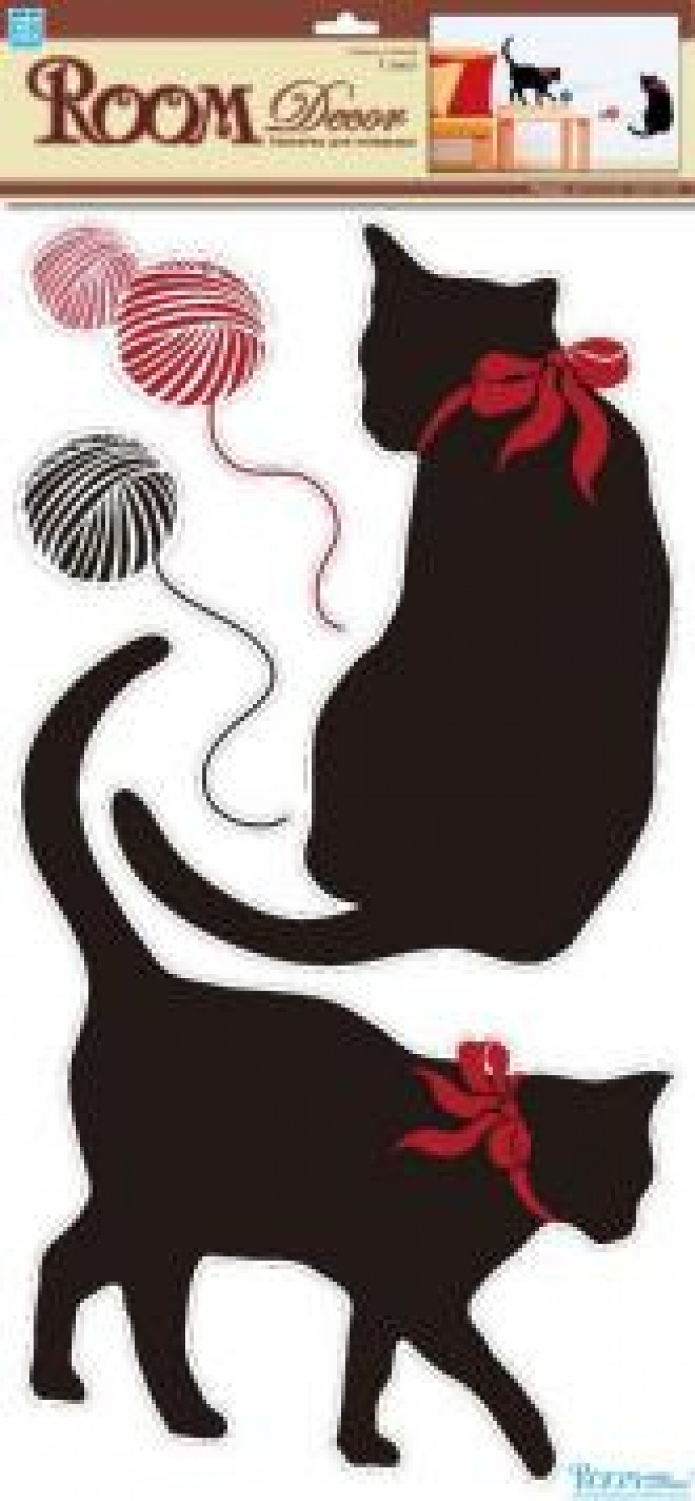 Наклейка интерьерная RDA 3185(чёрные кошки)