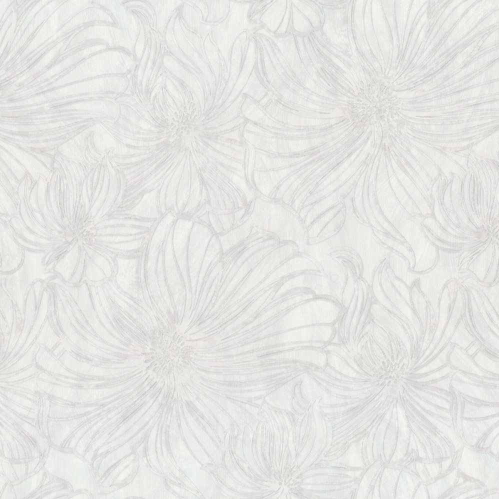 Обои большие цветы на белом фоне Euro Decor виниловые Шармэль арт. 9101-00