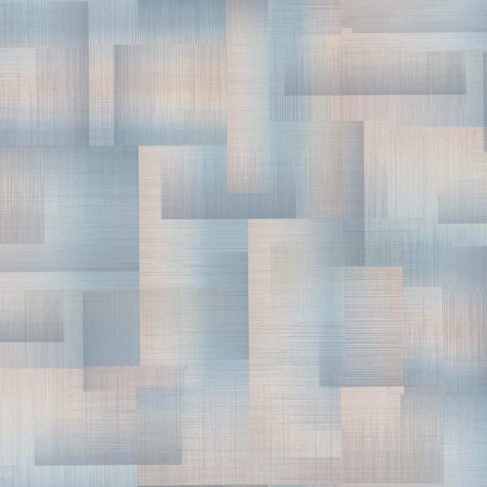 Голубые квадраты на бежевом фоне Euro Decor Matrix арт. 6023-03