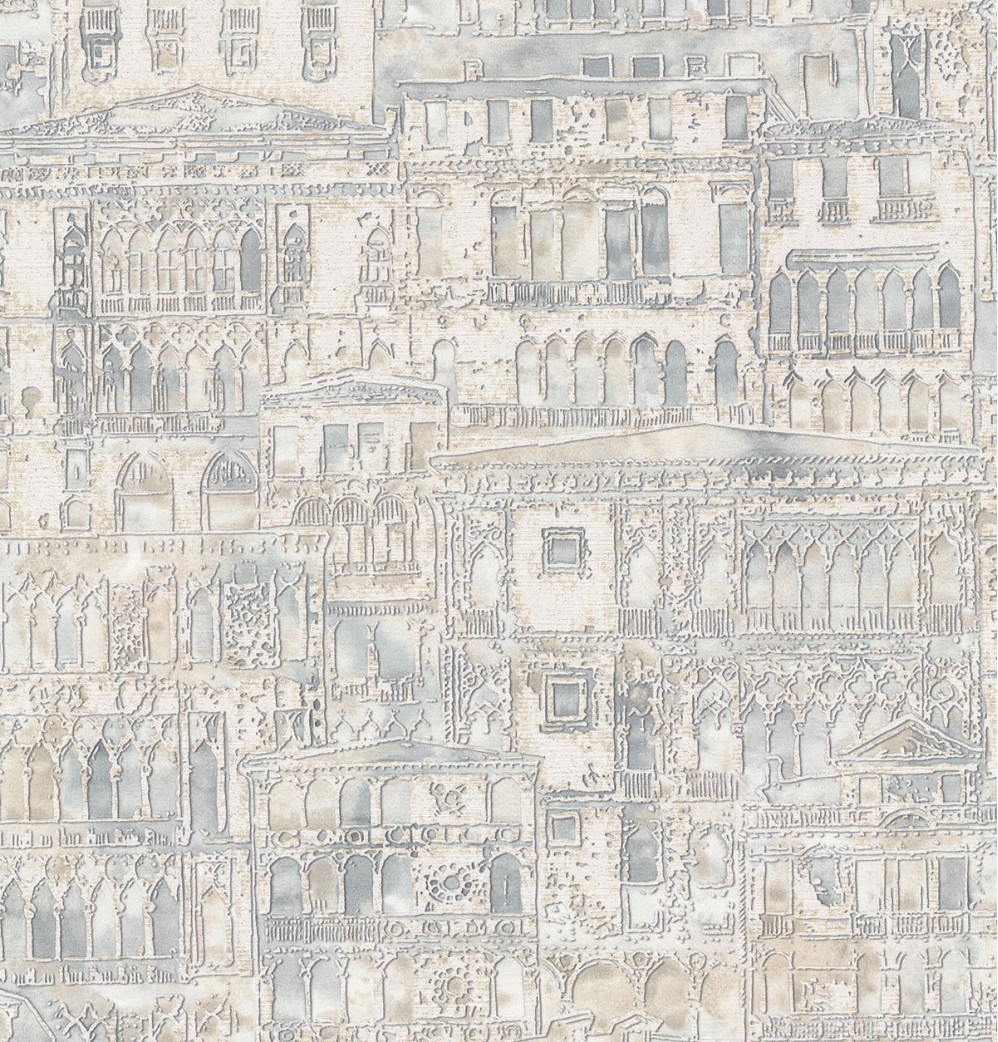 9144-11 Palazzo Ducale Обои Винил Горячего Тиснения Города