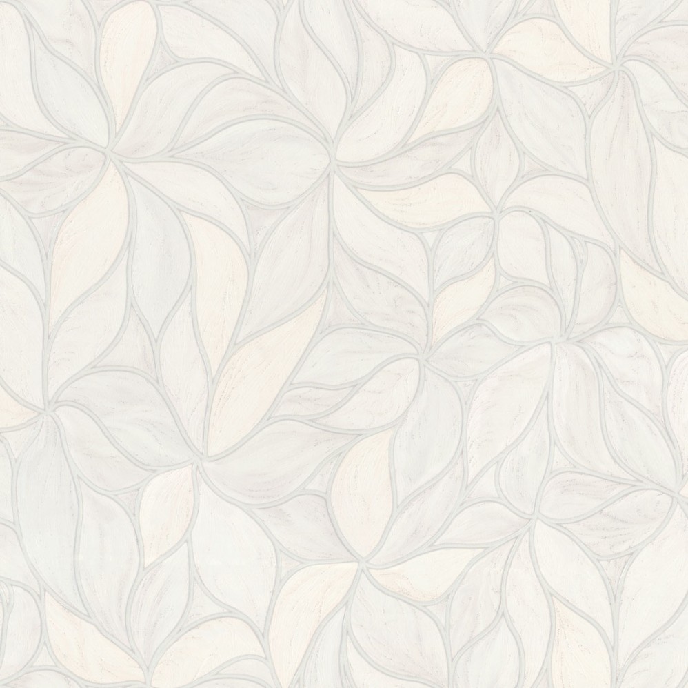 Обои крупные цветы на белом фоне Euro Decor виниловые Fractal арт. 7144-00