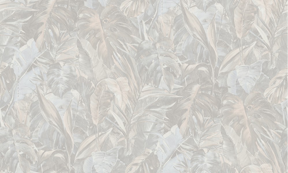 Обои с белыми и серыми крупными листьями Erismann виниловые Instawalls 2 арт. 12054-14