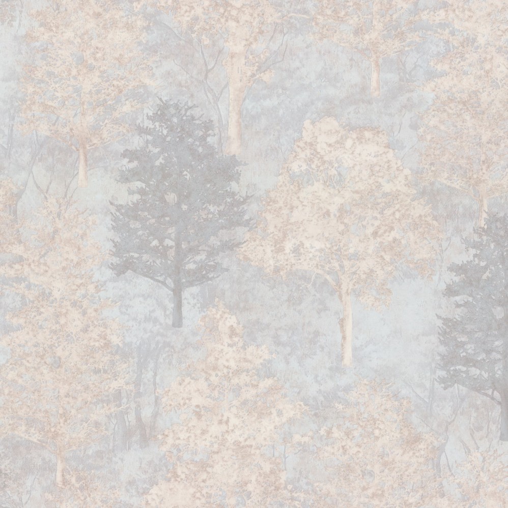 Обои деревья на сером фоне Euro Decor виниловые Altai арт.9108-11
