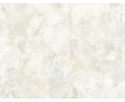 Обои белые с крупными цветами Евро Декор винил Laguna арт. 8009-010